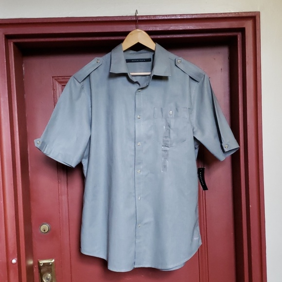 Sean John Other - SEAN JOHN GRAY SHORT SLEEVE SHIRT SZ L